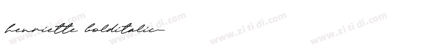 henriette bolditalic字体转换